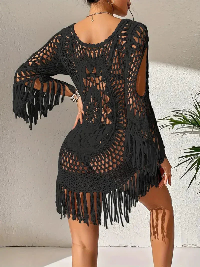 Melody - Boho Style Long Sleeve Bikini Cover-Up