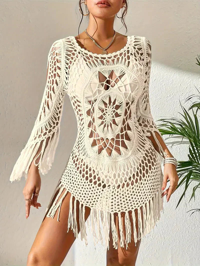 Melody - Boho Style Long Sleeve Bikini Cover-Up