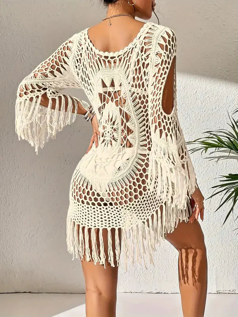 Melody - Boho Style Long Sleeve Bikini Cover-Up
