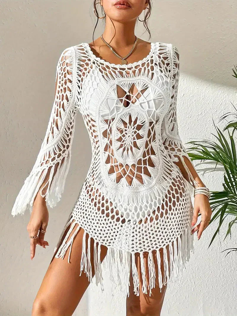 Melody - Boho Style Long Sleeve Bikini Cover-Up