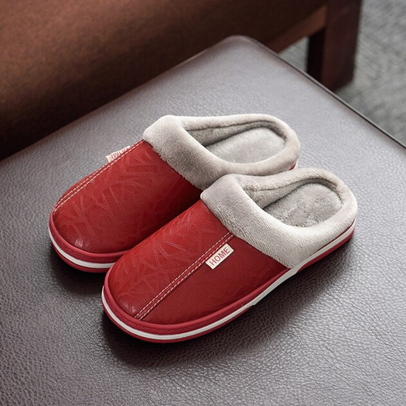 Finn - Warm, non-slip, fleece-lined, flat slippers