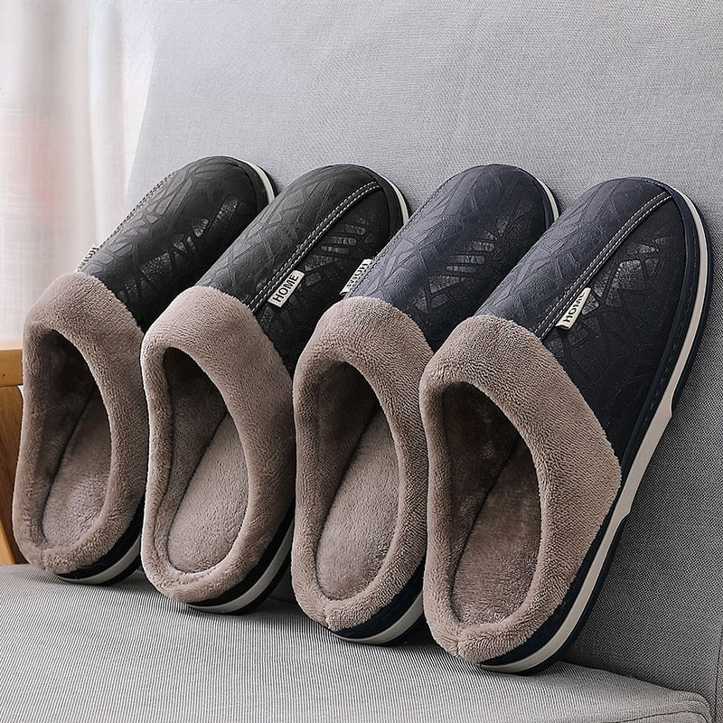 Finn - Warm, non-slip, fleece-lined, flat slippers