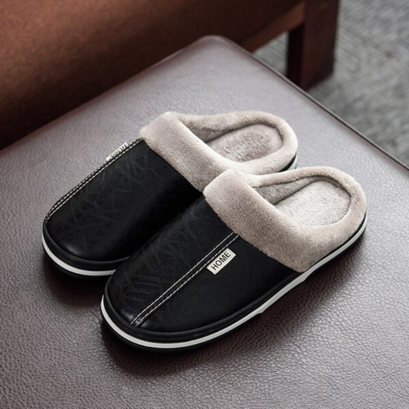 Finn - Warm, non-slip, fleece-lined, flat slippers