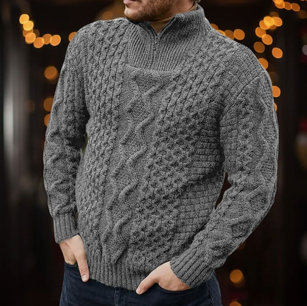 Carl - Half-Zip Roll Neck Sweater