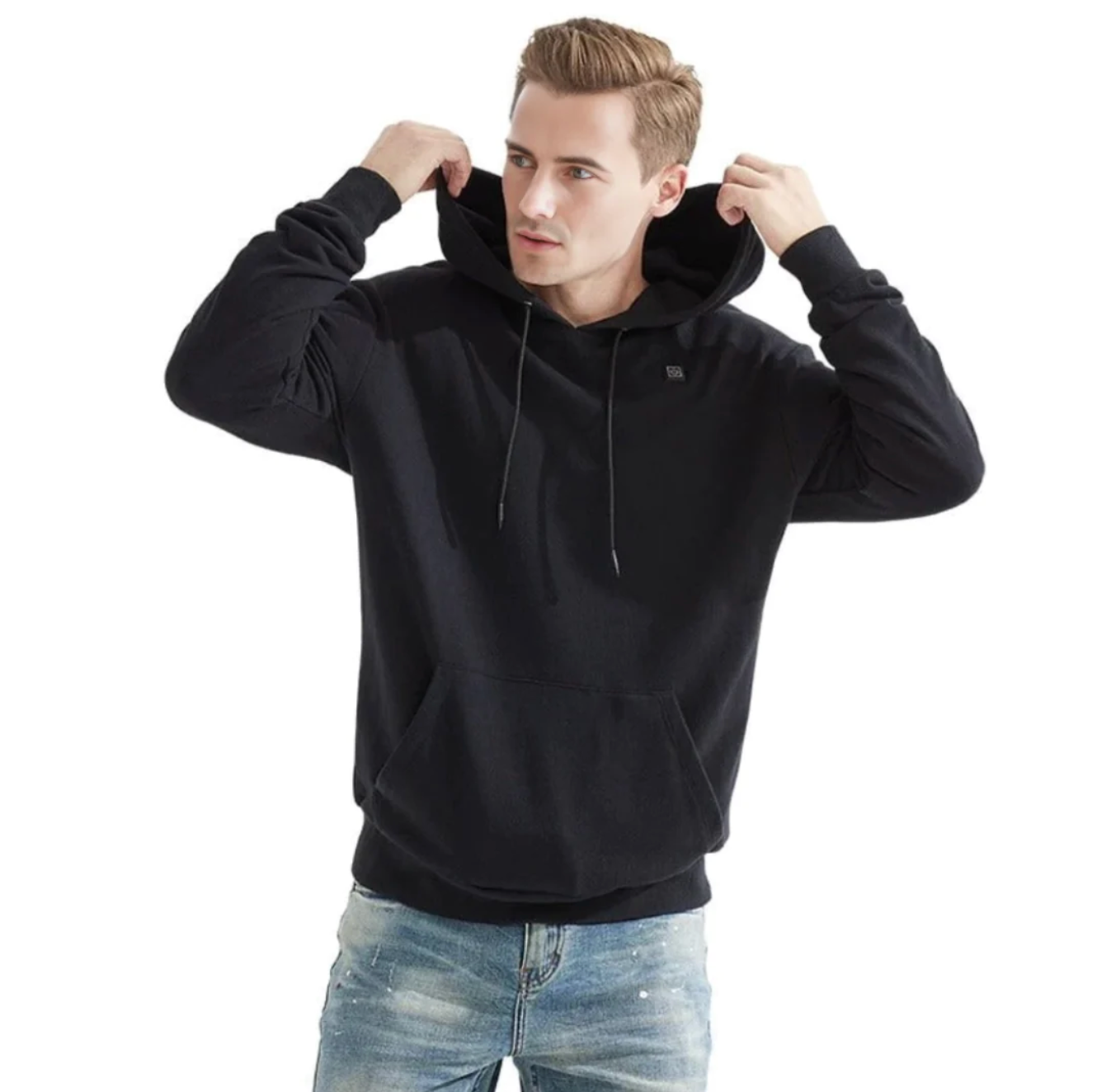 Mikkel - Casual heated hoodie with pockets