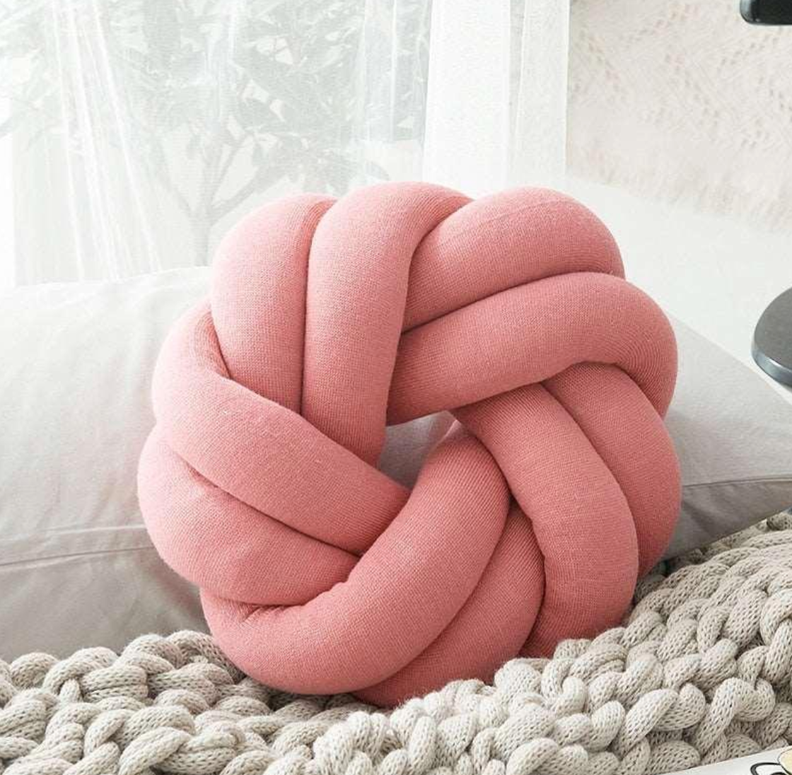 Weave-Stylish Knot Pillow for Modern Comfort