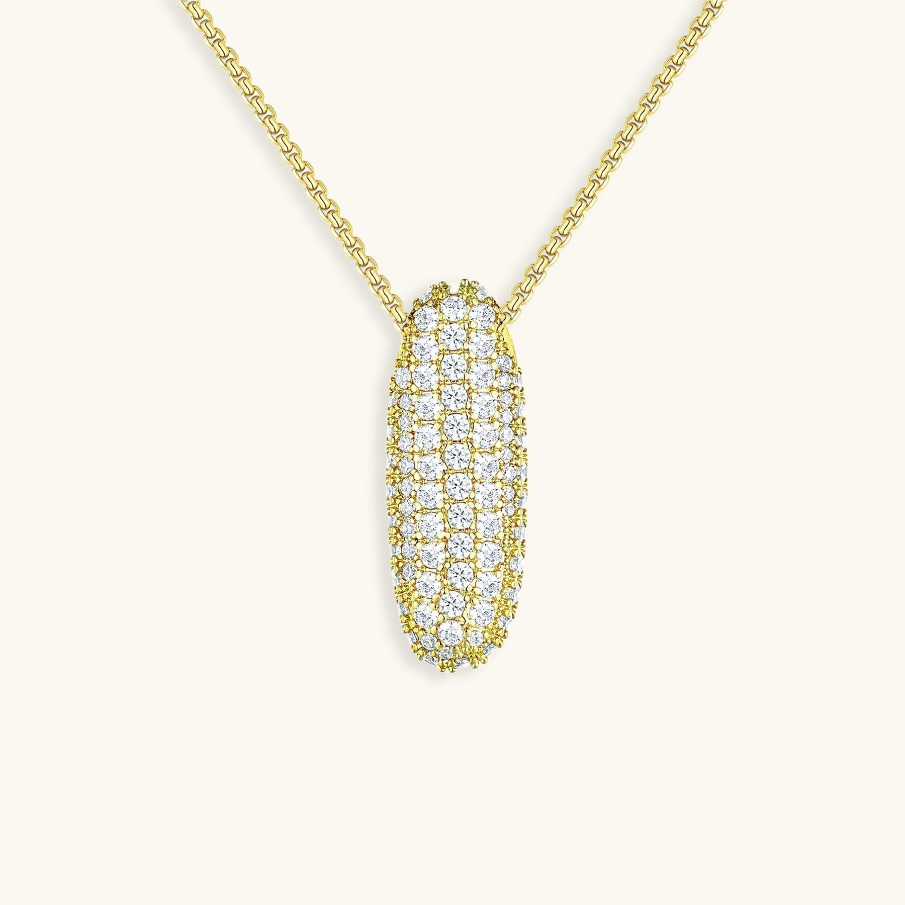 LunaBubble Initial Necklace with Diamond Effect – Personal Gift for Mother's Day