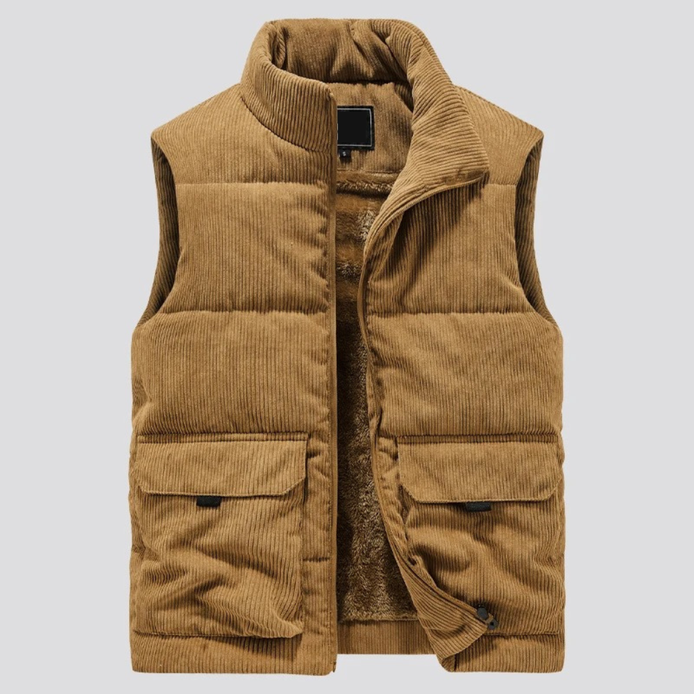 Samuel | Stylish Corduroy Puffer Vest