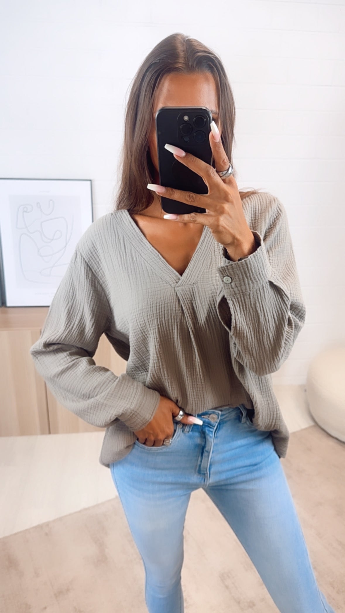 Ella No-Button Blouse