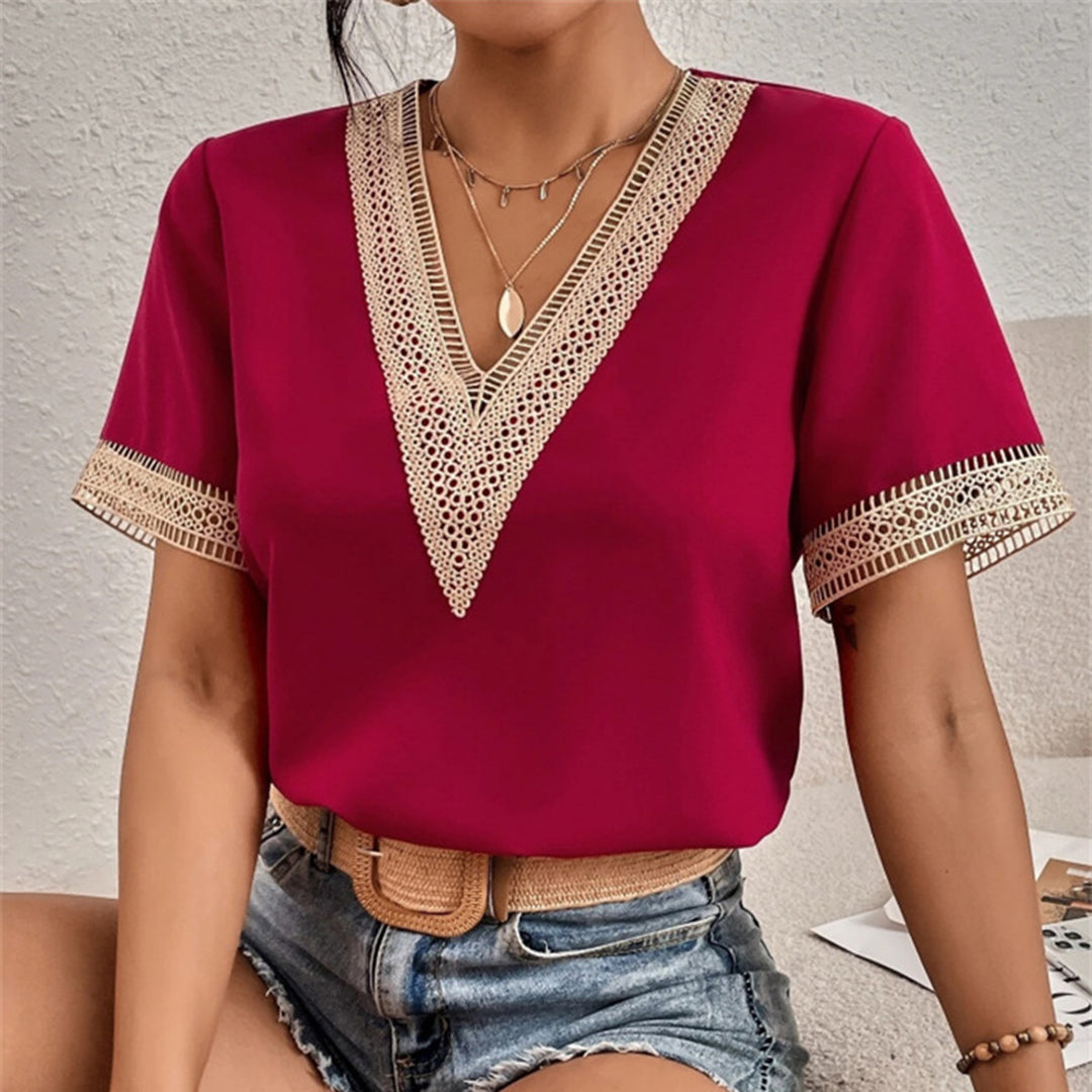 Viva Chic | Stylish V-Neck Women's Blouse