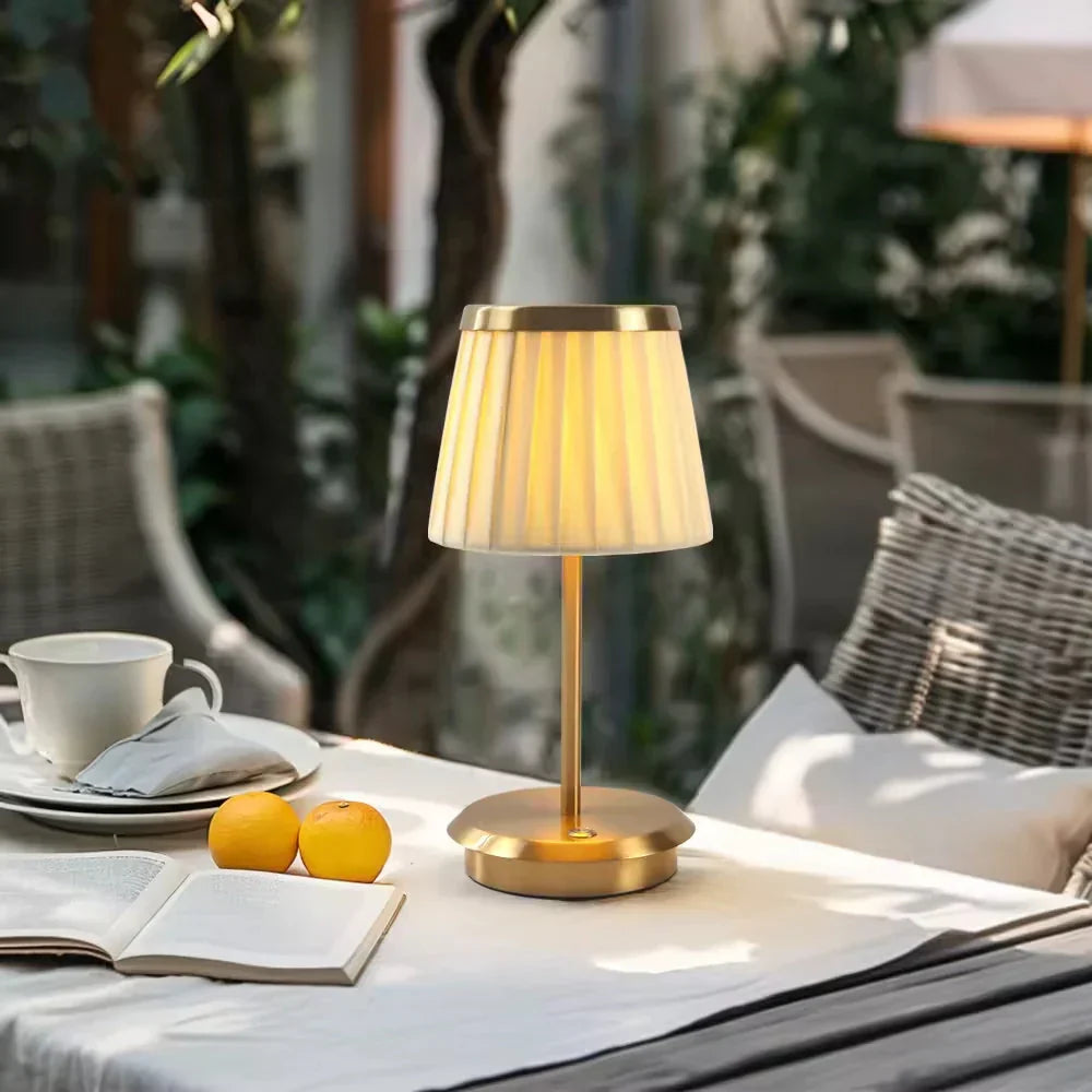 GleamTone - Elegant Pleated Table Lamp