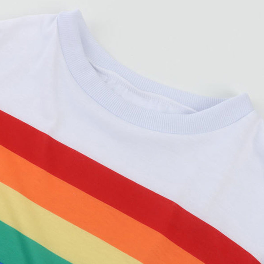 Rowena | Round Neck Rainbow Design Sweater