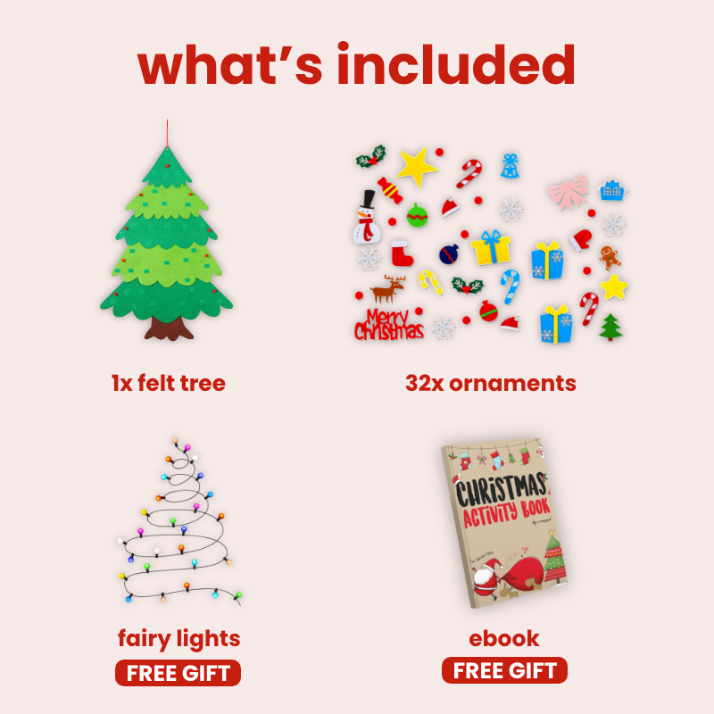 Felt Christmas Tree with Decorative Pieces