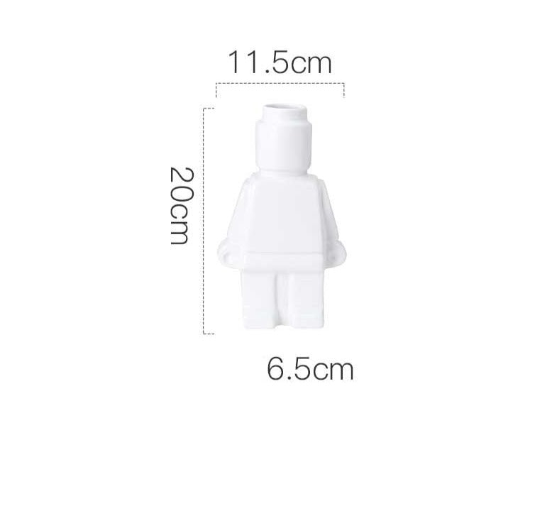 UniqueDisplay - Spotted Robot Flower Vase Figure