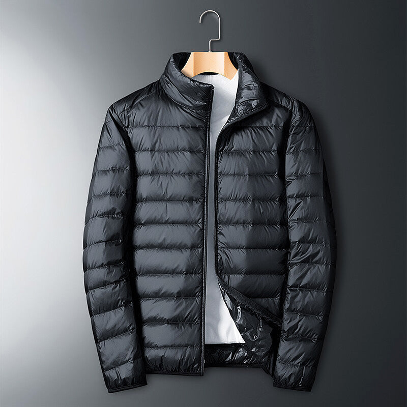 Simon Comfortable Long-Sleeved Down Jacket with Zipper