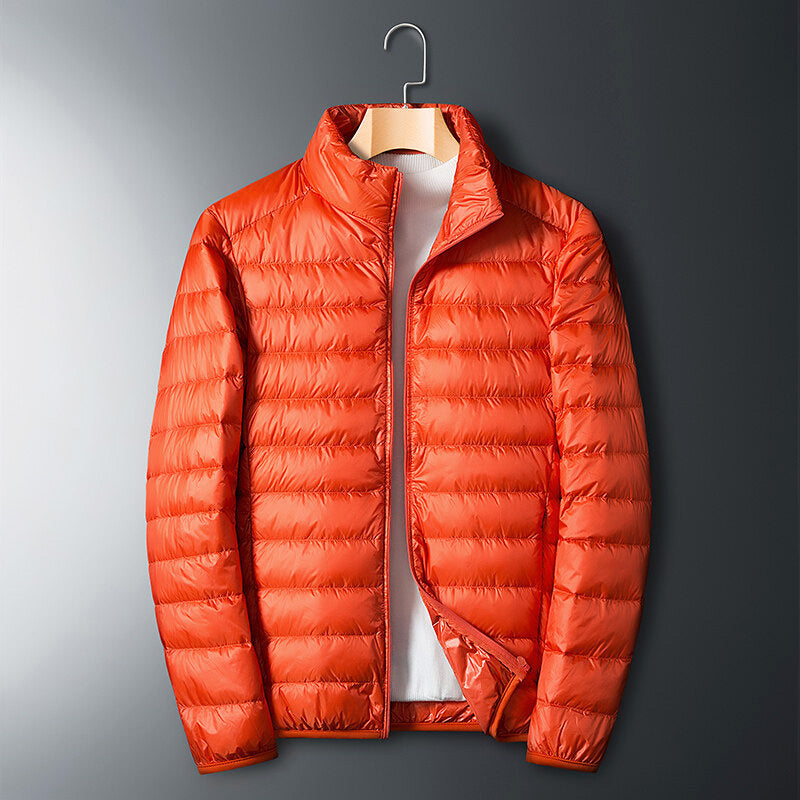 Simon Comfortable Long-Sleeved Down Jacket with Zipper