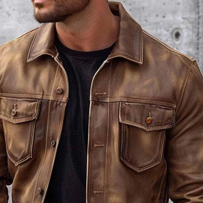 Jackson Men's Fashion Vegan Leather Jacket