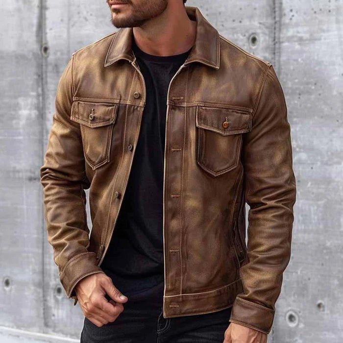 Jackson Men's Fashion Vegan Leather Jacket