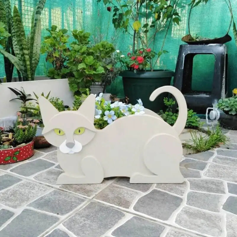 Flora DIY cat-shaped vase plants