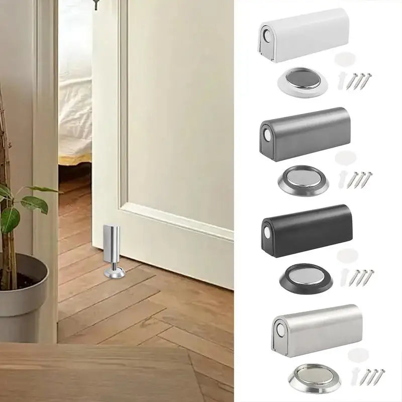 Magnetic door stoppers in stainless steel