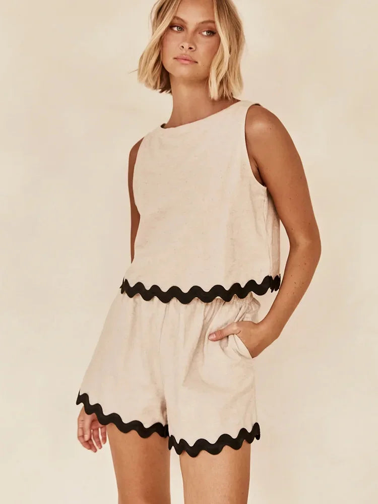 Karen - Sleeveless Top and Short Set