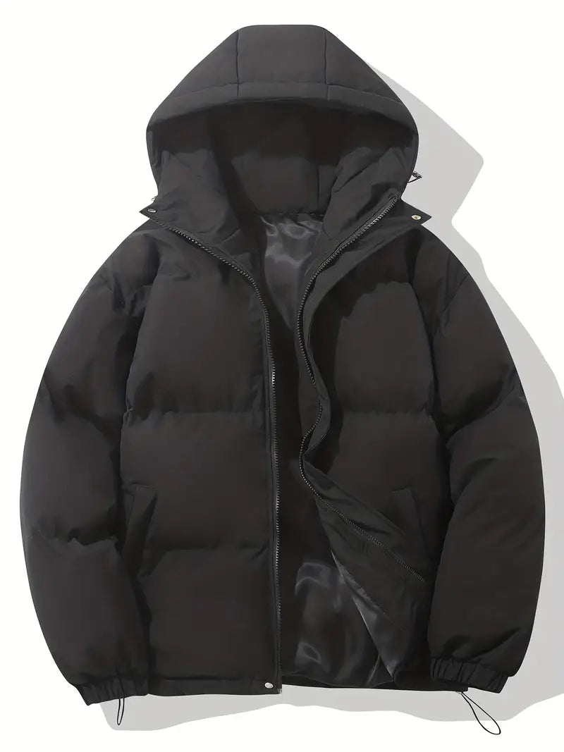 Harold relaxed jacket with hood and zipper