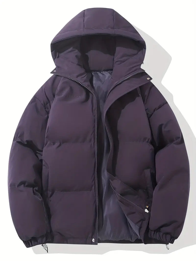 Harold relaxed jacket with hood and zipper