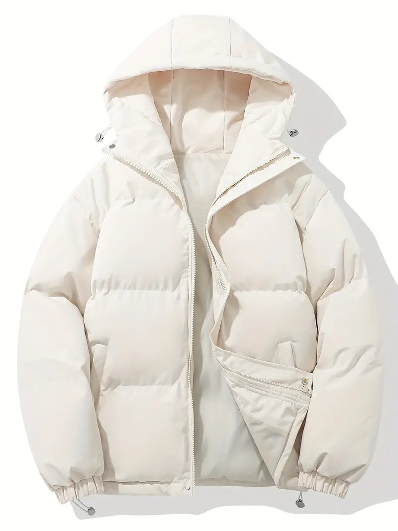 Harold relaxed jacket with hood and zipper