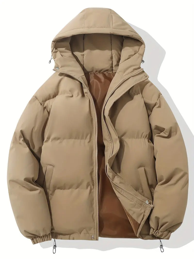 Harold relaxed jacket with hood and zipper