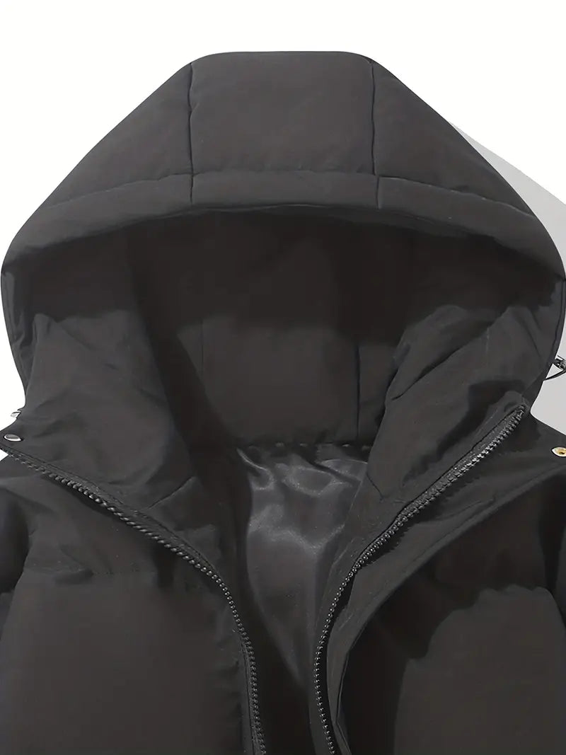 Harold relaxed jacket with hood and zipper