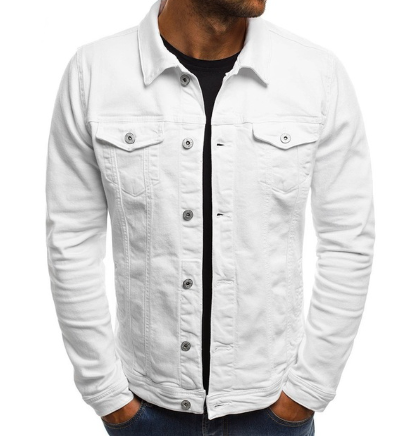 Adam - Button-down Denim Jacket with Pockets