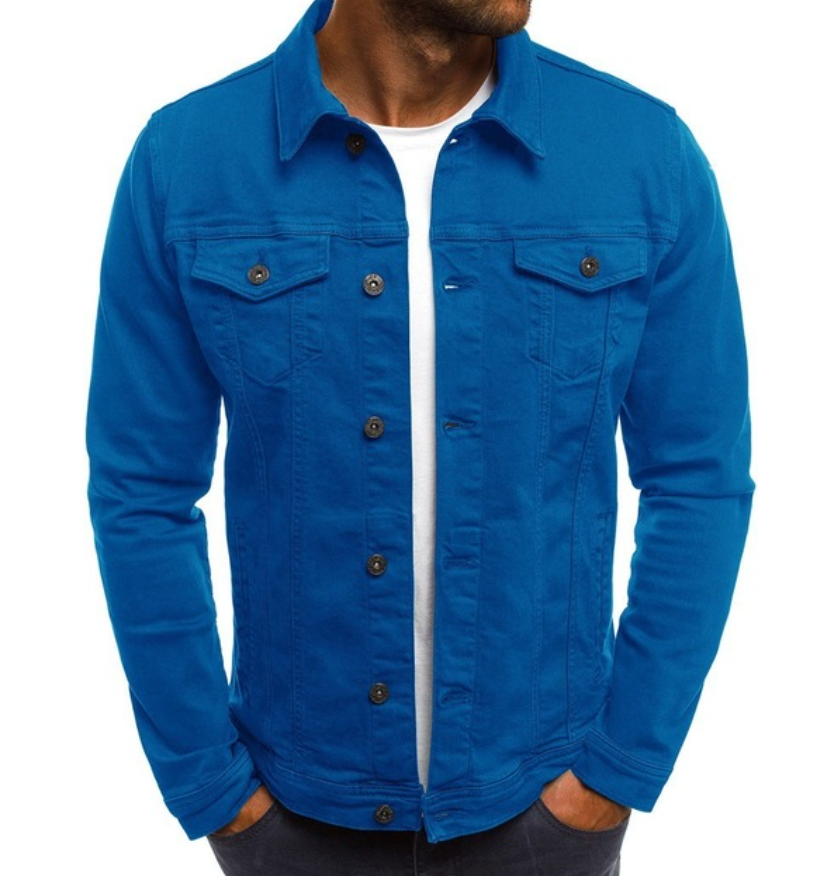 Adam - Button-down Denim Jacket with Pockets