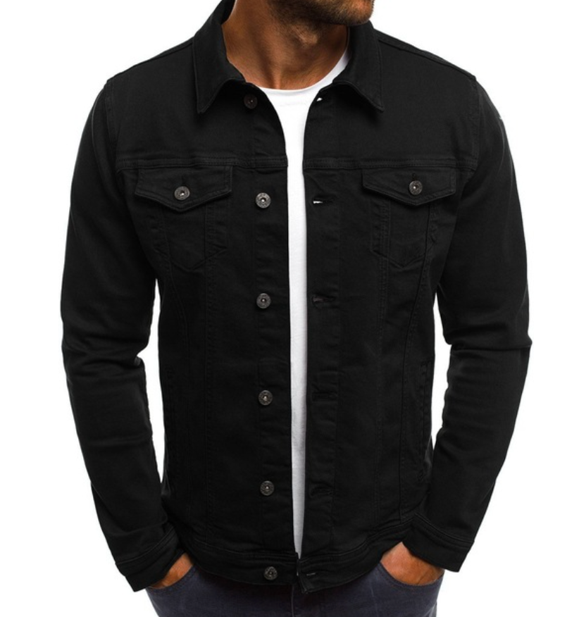 Adam - Button-down Denim Jacket with Pockets