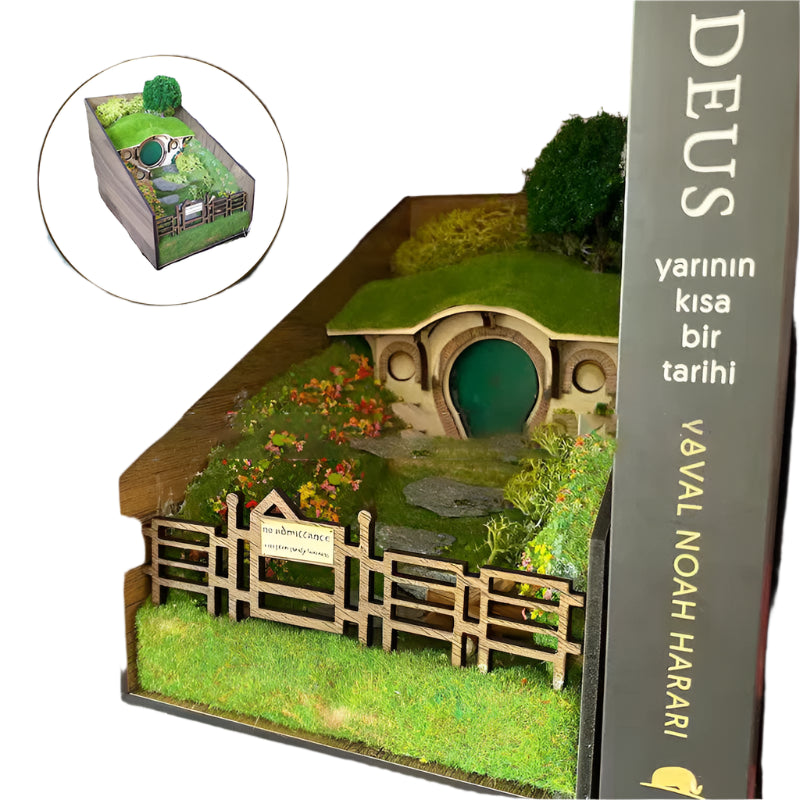 MiniScape Bookends – Handcrafted Decorative Book Holders with Micro Landscape Design