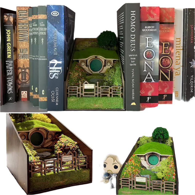 MiniScape Bookends – Handcrafted Decorative Book Holders with Micro Landscape Design