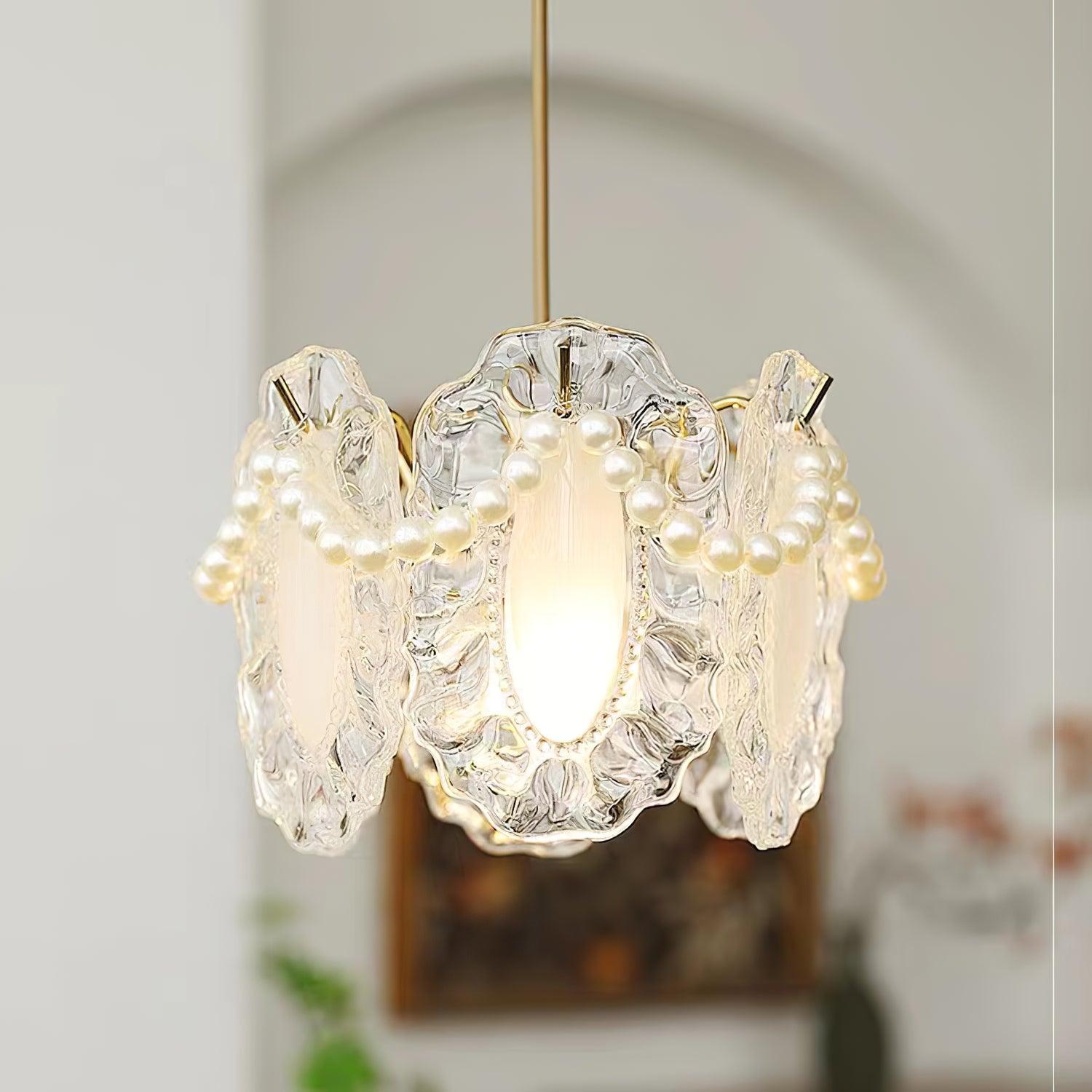 Aurora Vintage Pendant Light with Floral Details