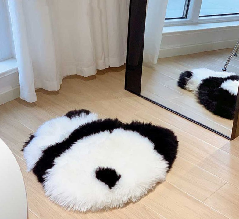 PandaFluff - Charming Plush Mat for a Cozy, Playful Touch