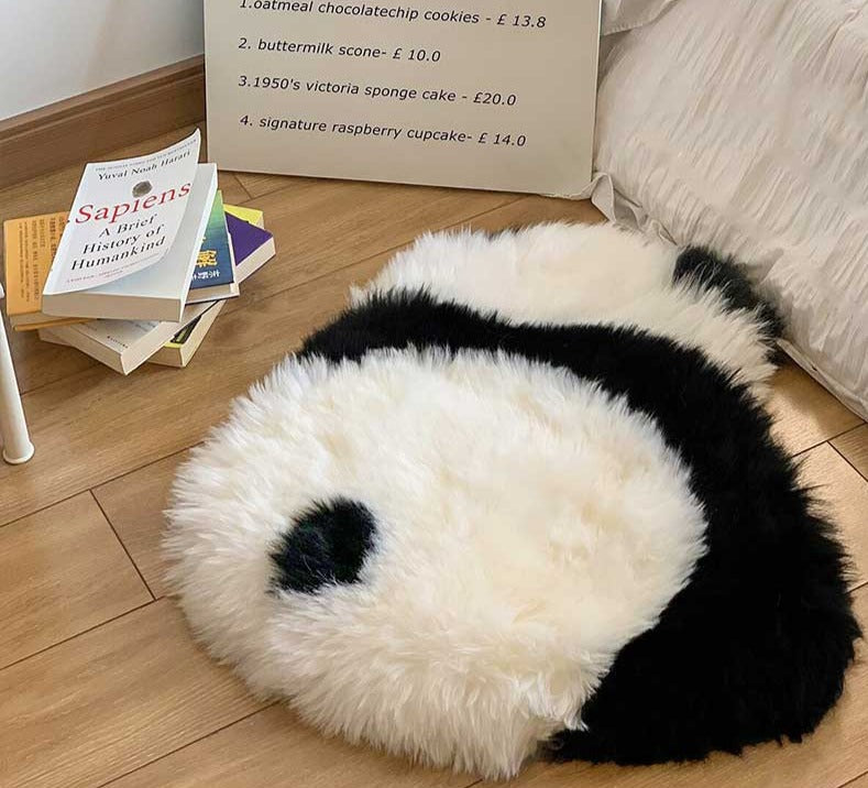PandaFluff - Charming Plush Mat for a Cozy, Playful Touch