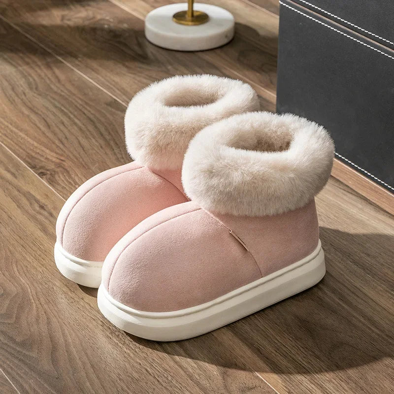 VeluLux | Winter suede-look Shoes with Faux fur Trim