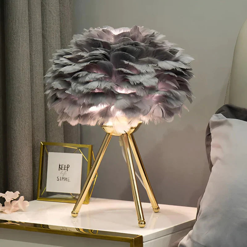 FeatherLuxe - Soft Glow Feather Lamp