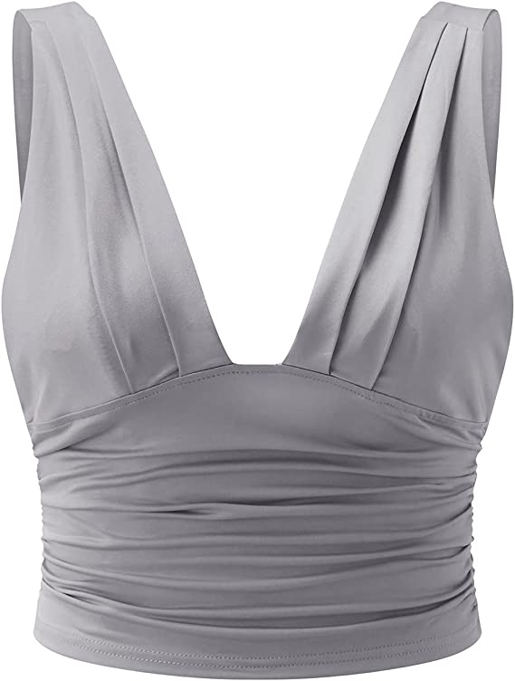 Dorthe - Comfortable top with wide shoulder straps and V-neck