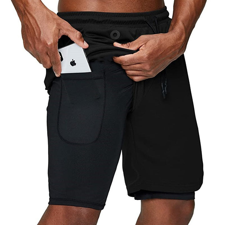 Tobias - Comfortable shorts with drawstring and mobile pocket