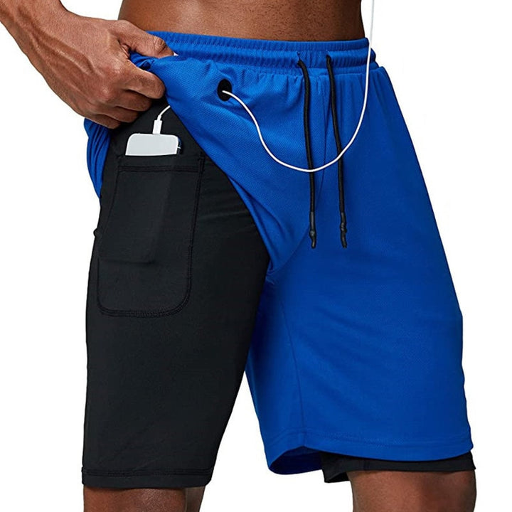 Tobias - Comfortable shorts with drawstring and mobile pocket