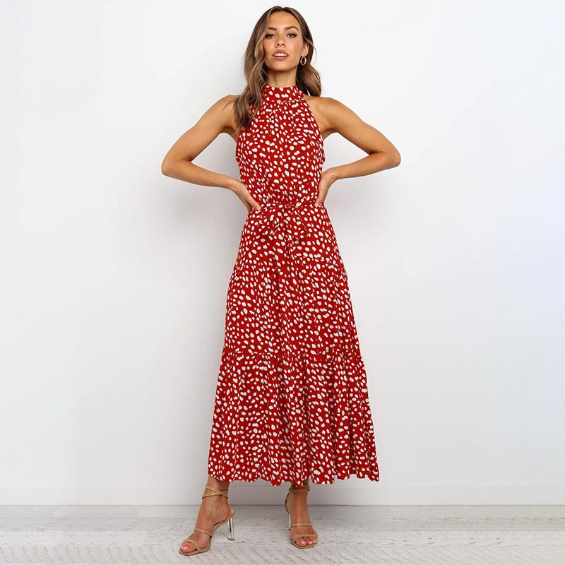 Vergie Boho Polka Dot Dress | Elegant Women’s Party Wear