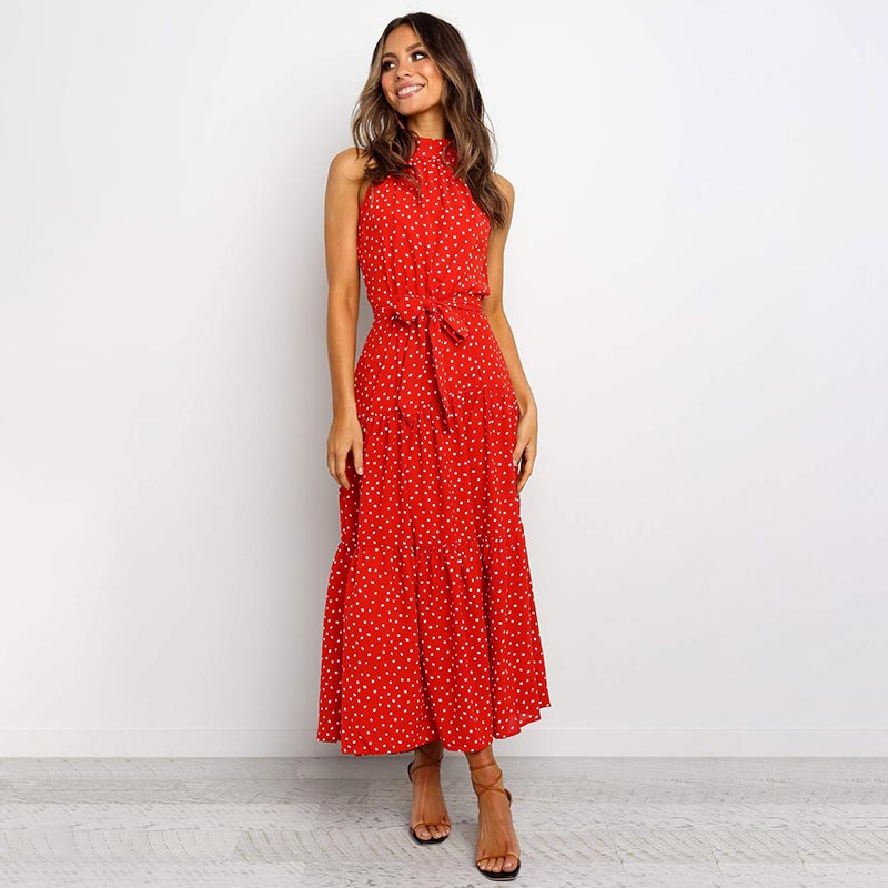 Vergie Boho Polka Dot Dress | Elegant Women’s Party Wear