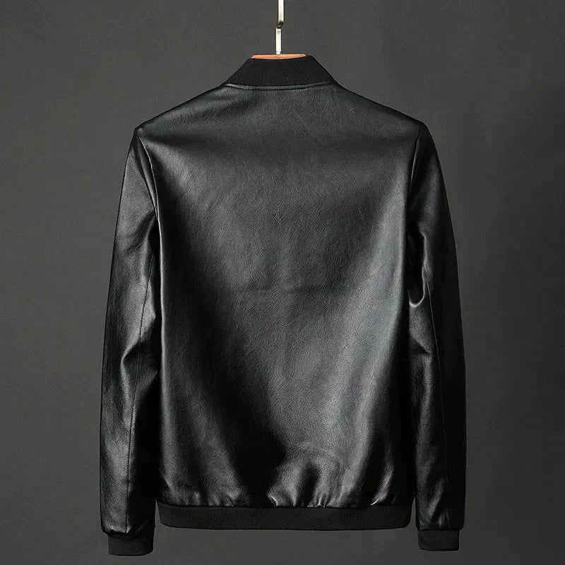 Edge| Men's Zipper Leather Jacket