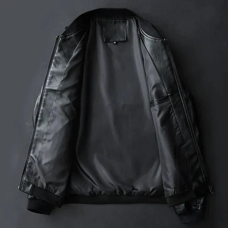 Edge| Men's Zipper Leather Jacket