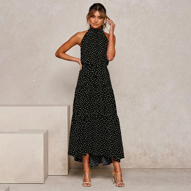 Vergie Boho Polka Dot Dress | Elegant Women’s Party Wear