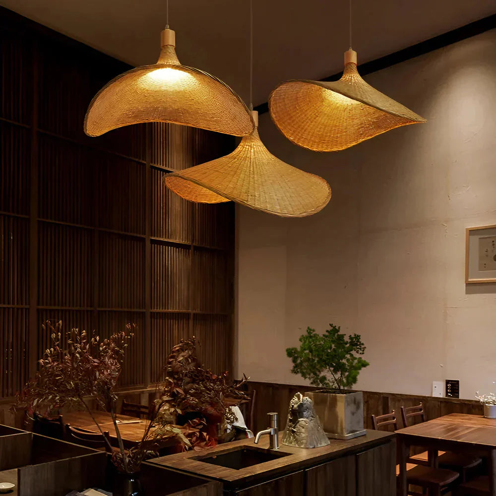 BambWicker Woven Pendant Lamp – Effortless Warmth and Style