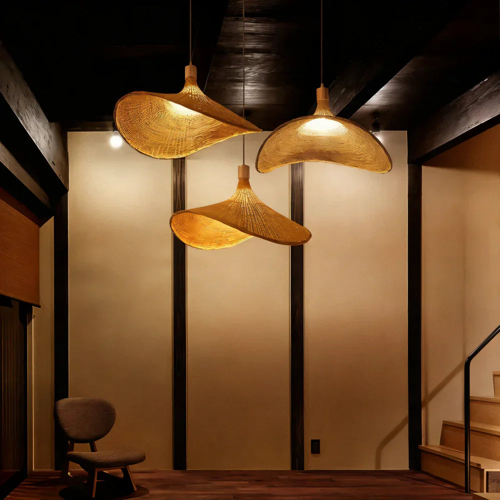 BambWicker Woven Pendant Lamp – Effortless Warmth and Style